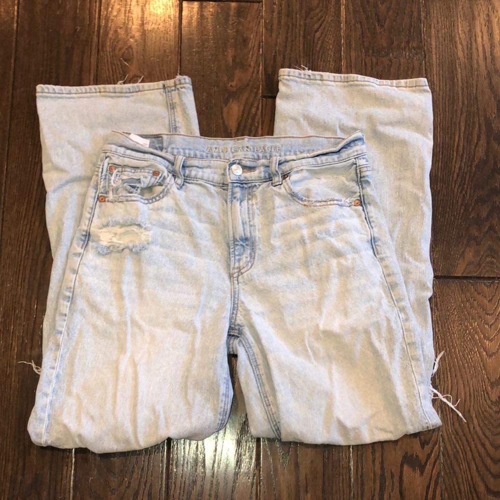 American eagle stove pipe jeans distressed size 8 long